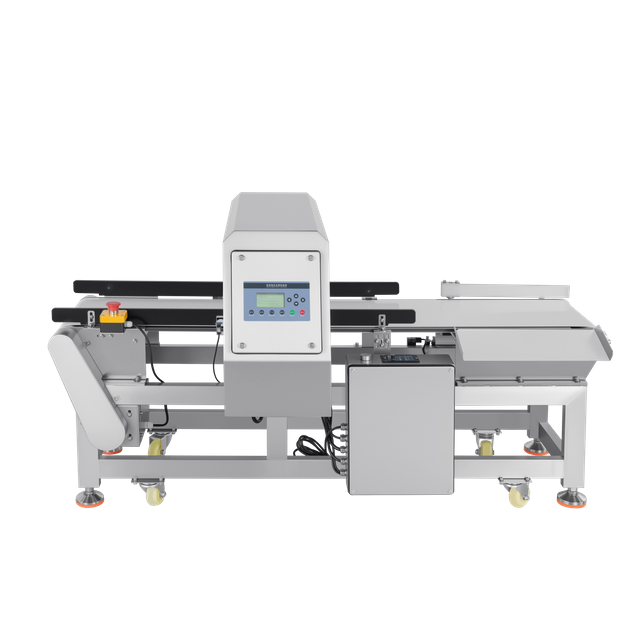 Металлодетектор с отбраковкой нажимного рычага для мелкой упаковки 
