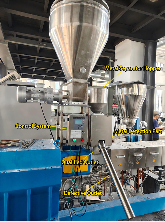 Фотографии установки металлосепаратора на месте