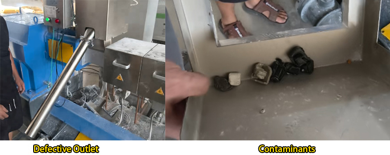 неисправное выпускное отверстие и загрязнения 