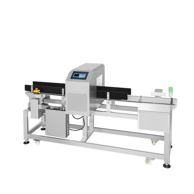 Металлодетектор с отбраковкой толкателя для продуктов среднего размера